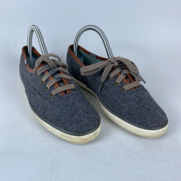 Keds X Taylor Swift Casual Shoes Womens Size 6 Charcoal Wool Lace Up WF53445‎ - Picture 1 of 10